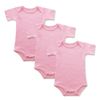 BINIDUCKLING Baby Mädchen Body Kurzarm 3-Pack Rosa 6 Monate