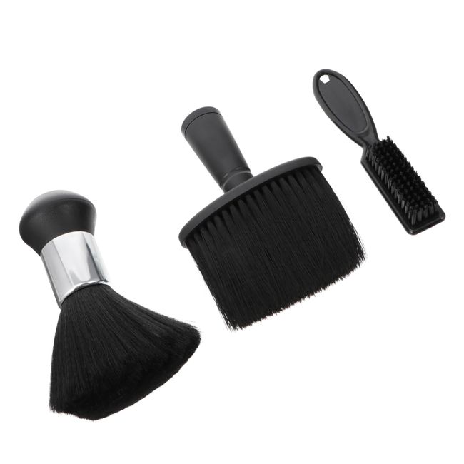 Ipetboom 3pcs Broken Hair Brush Hairbrush Cleaner Hair Duster Hair Cutting Neck Duster Hair Sweep Brush Barber Facial Cleaning Brush Hairdressing Neck Duster Plastic Comb Man Modeling