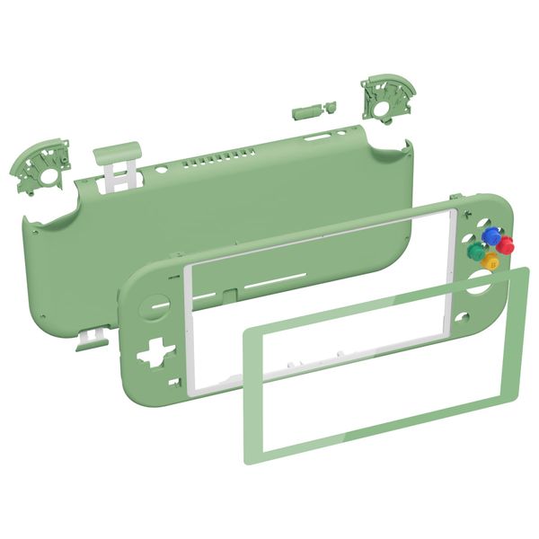 eXtremeRate DIY Compatible Case for Nintendo Switch Lite, Includes Housing / Screen Film for Switch Lite Handheld Controller, Custom Replacement Shell Case for Nintendo Switch Lite [Matcha Green]