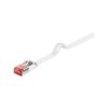 Goobay 94915" Cat 6" Flach-Patchkabel, U/FTP, 1m Weiß/Schwarz
