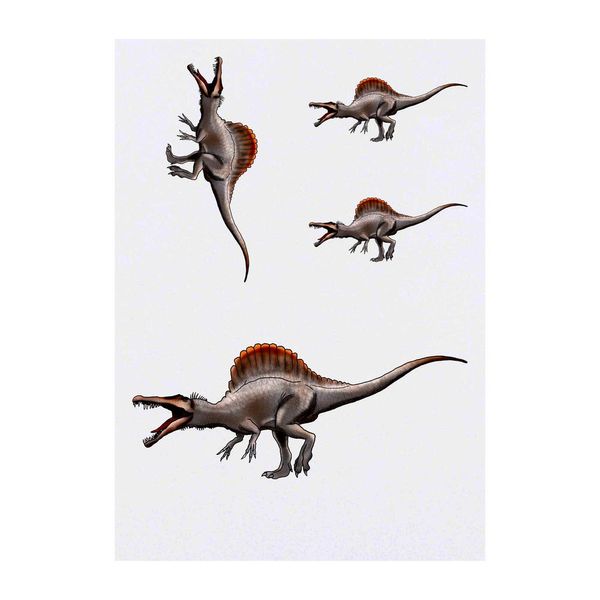 4 x 'Roaring Spinosaurus' Temporary Tattoos (TO00038913)