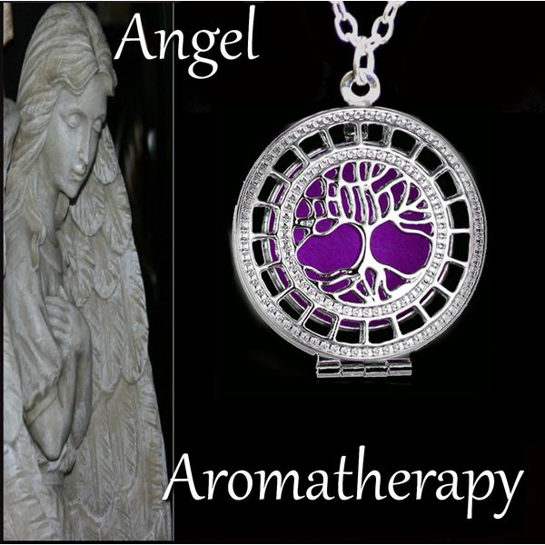 Essential Oil Diffuser Necklace Purple, Pink, Blue Tree of Life Aroma US Seller