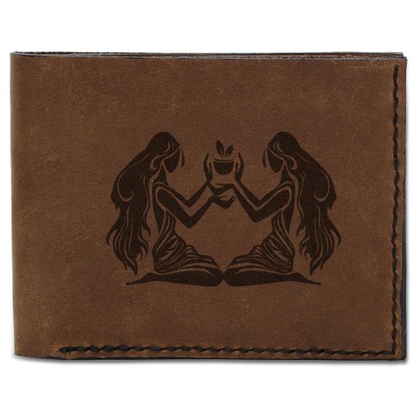 Men's Gemini Handmade Natural Genuine Pull-up Leather Wallet MHLT_03