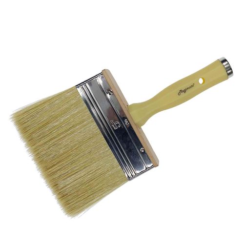 Magimate Deck Shed Fence Paint Brush for Applying Stain, 5-inch Medium Size Paint Brush for Walls Limewash Furniture Smooth Application, Handle Threaded for Attaching Extension