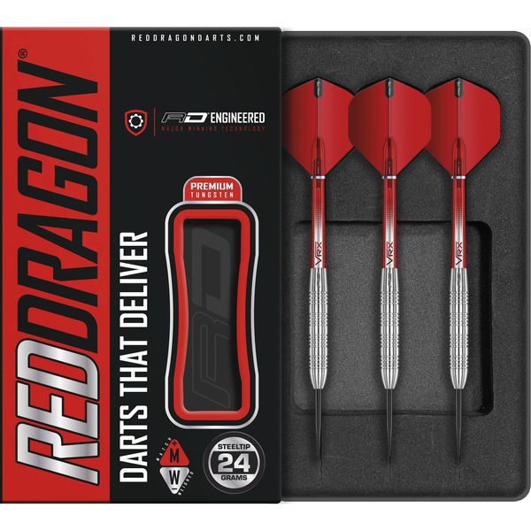 RED DRAGON Hell Fire B: 24g Tungsten Darts Set with Flights and Stems