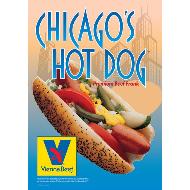 Vienna® Beef Regular Skinless Franks 6 8:1 5 lbs. (Approximately 40 Franks)