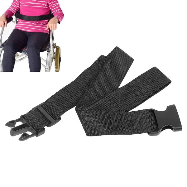 Wheelchair Lap Strap, 52in/132cm Adjustable Wheelchair Seat Belt Buckle Scooter Strap Seatbelt Extenders Wheelchair Lap Belt Safety Waist Leg Strap for Elderly Patients