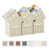 US 6Pcs Grey Fabric Storage Cubes w/ Handle Folding 11" Cube Storage Bins/Basket