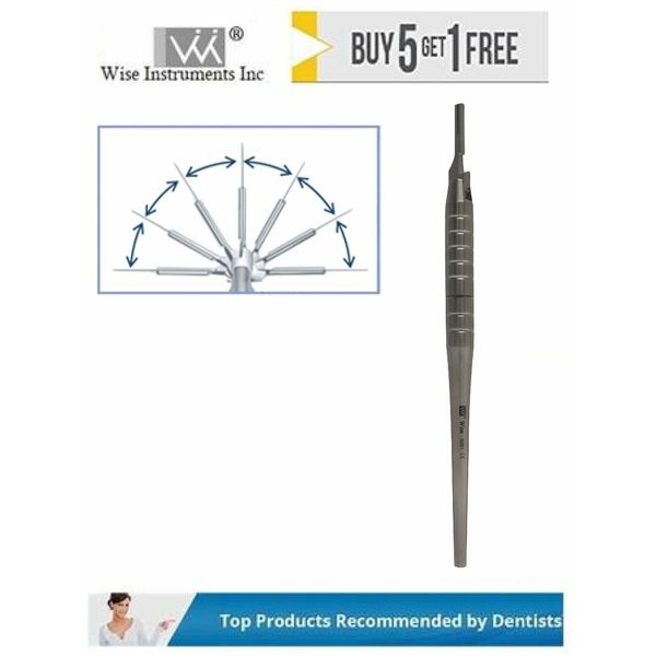 Dental Surgical Scalpel Handle Adjustable Angles Six Ways by Wise instruments