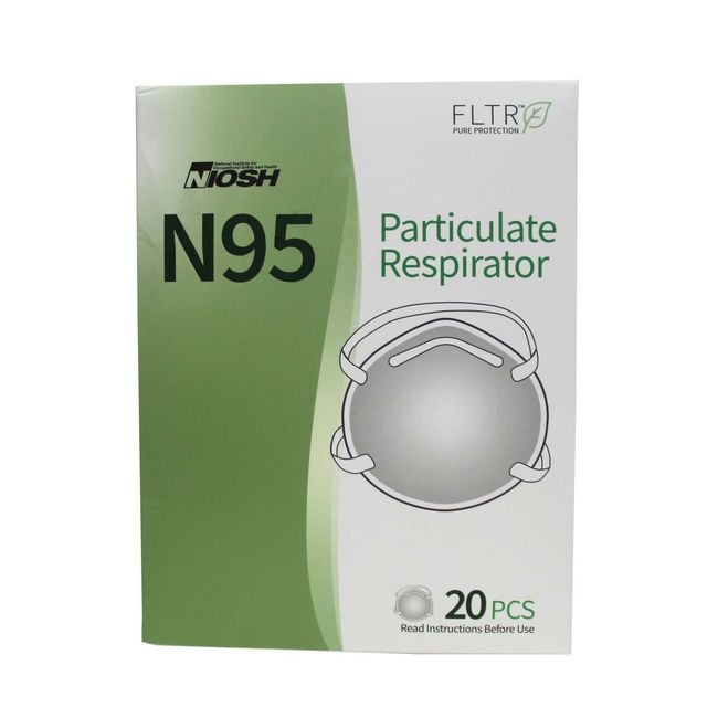 FLTR N95 Particulate Respirator Mask 20 Count