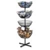 4 Basket Display Wire Floor Tier Spinner Rack Dump Bin Retail Merchandising 63"