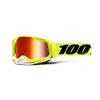 100% RACECRAFT 2 Goggle Yellow - Mirror Red Lens