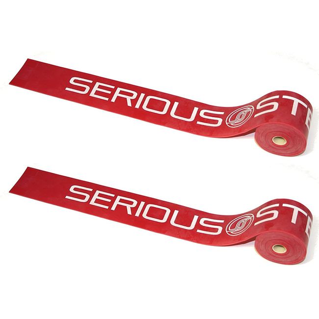 Serious Steel Mobility & Recovery (Floss) Bands |Compression Band | Tack & Flossing Band (7 feet L x 2 inch W) - Red Pair