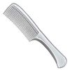 Shiny Comb, Chrome Plated Silver, Plant Cell, Made in Japan, Silver/Silver