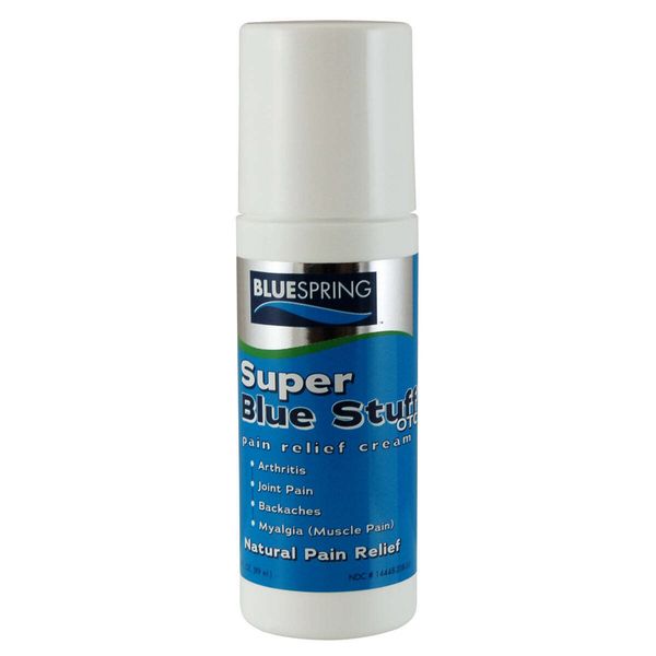 Super Blue Stuff OTC Natural Pain Relief 3-oz roll-on with emu oil, aloe vera