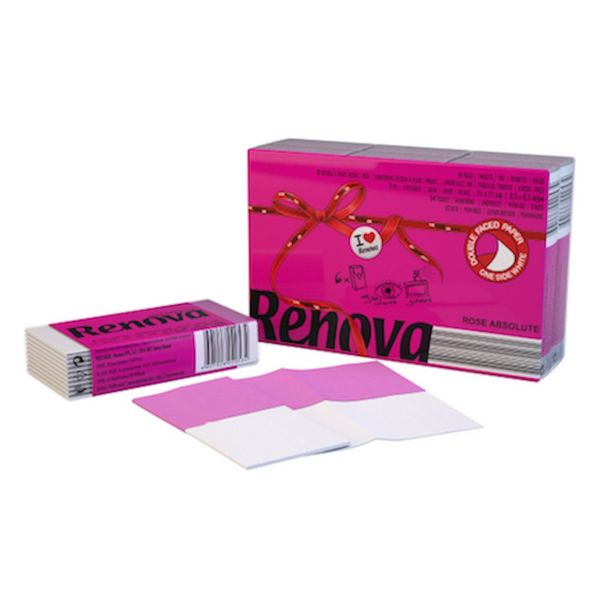 Renova ROSE ABSOLUTE Pocket Tissues 6 Packs Renova Red Label Kitchen Paper Pink Regular