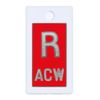 X-Ray Markers (Plastic) - Red, Right ONLY, 1/2" Lead Letter "R"