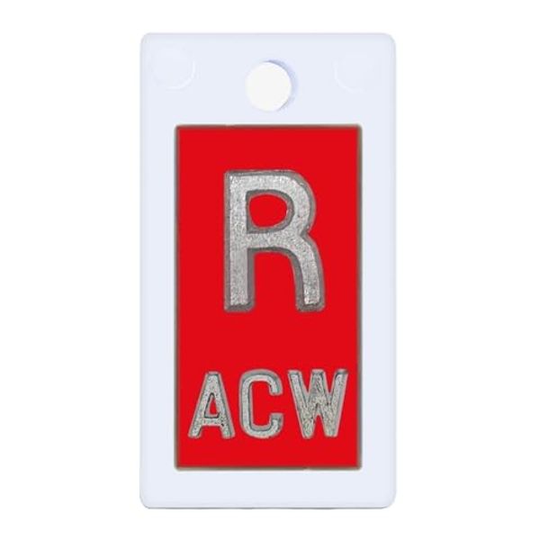 X-Ray Markers (Plastic) - Red, Right ONLY, 1/2" Lead Letter "R"