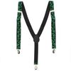Zac's Alter Ego Men/Ladies Adjustable 25mm Width Green Leaf Braces/Suspenders