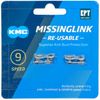 KMC CL566R 9SPEED Missing Link EPT 2 Pair Set KMC-CL566REPT2 Silver Medium