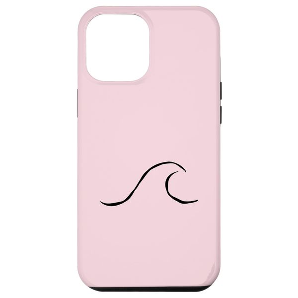 iPhone 15 Plus Beach Cute Summer Sun Palm Surf Waves Outline Case