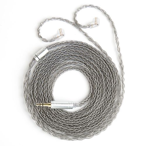 Kbear ST12 Plus 4N High-purity ofc Silver-plated HiFi IEM Cable for in Ear Monitor, Audiophile, KZ ZSN PRO X Earphone Upgraded Cable for KZ EDX Pro ZS10 PRO ZAS ZAR Headphones(3.5 C PIN, Silver, 2.0m)