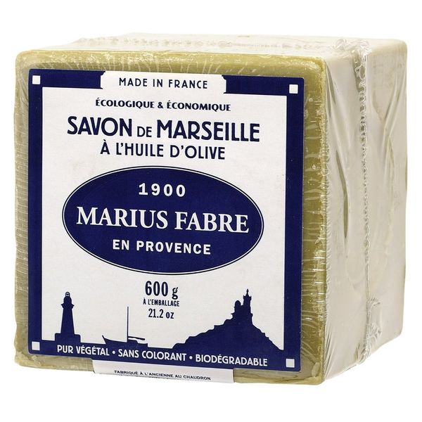 Marius Fabre Cube of Pure Marseilles Soap (600G, 1. Green (Olive Oil))