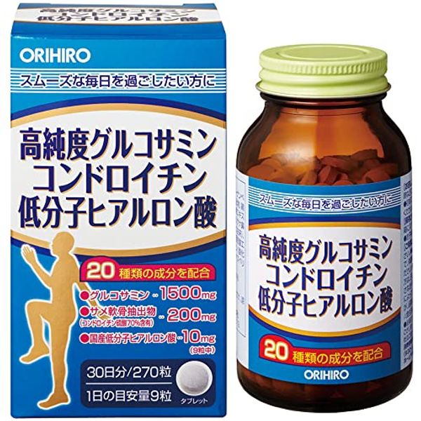 Orihiro High Purity Glucosamine Chondroitin Low Molecular Hyaluronic Acid 270 Tablets
