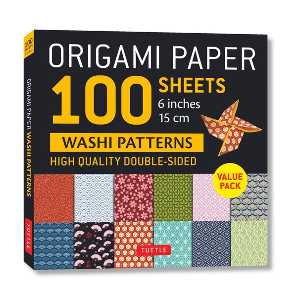 Origami Paper 100 sheets Washi Patterns 6" (15 cm): Double-Sided Origami Sheets Printed with 12 Different Patterns (Instructions for Projects Included)