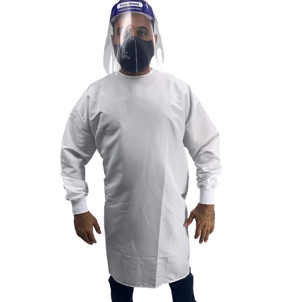 Reusable Gown 80x Washable Water Repelent Level 2 (5 Pack) White