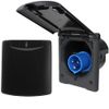 CEE External Socket Inlet Socket Built-in Socket Caravan Motorhome 220 V - 250 V ABL Magnetic Lid Black