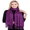 CJ Apparel Purple Solid Colour Design Shawl Scarf Wrap Pashmina Seconds **NEW**(Size: One Size)