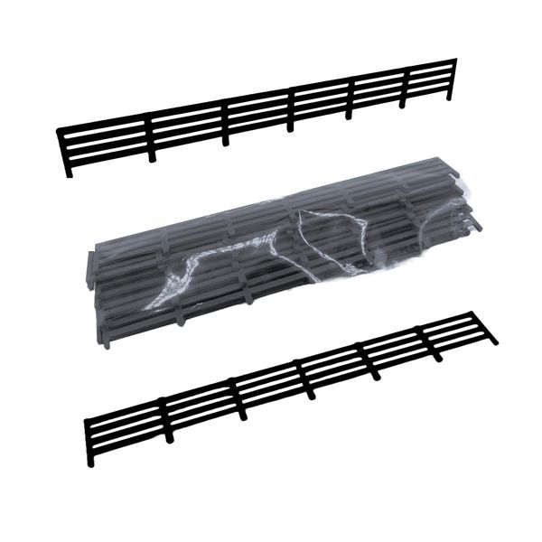 1:76 OO Gauge Fencing Scenery Miniature Modelling Panel Pack UK Model Railway - Black