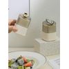 KRGNPLE Toothpick Container Toothpick Can Automatic Pop Up Household Simple Modeling Practical (Silver)