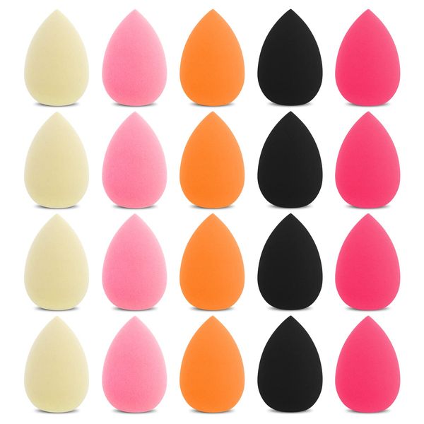 WLLHYF 20 Stück Mini Make-up Schwamm Beauty Blender Soft Powder Puffs Bunte gepresste Puffs für Mineralpuder Kosmetik Loose Powder Body Powder Wet Dry Foundation Beauty Tool