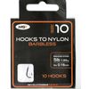 x10 NGT Barbless Hooks to Nylon in Size 10