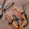 sourcing map 10pcs Elastic Cable Tie 9.84" Multipurpose Extra Thick Cable Organizer Adjustable Cable Strap Toggle Tie Reusable Tangle for Home Office Travel, Red