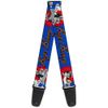 Buckle-Down Guitar Strap - BUGS BUNNY w/Bugs Poses Blue - 2" Wide - 29-54" Length
