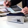 Korean Pen Case, Stylish, High School Students, Blue White, Stationery