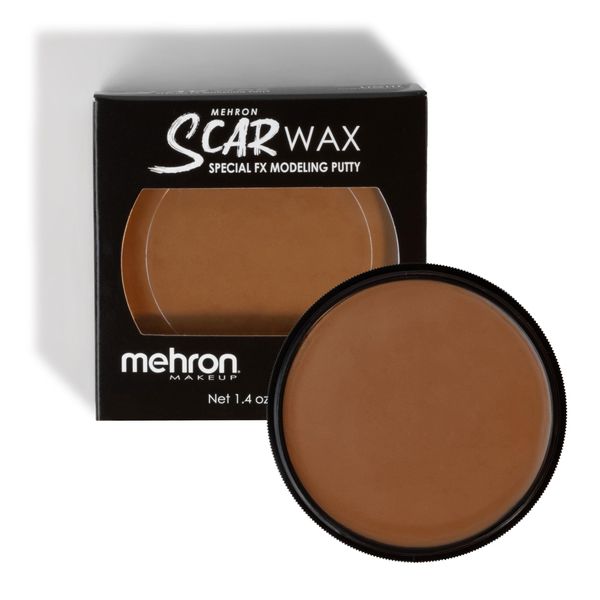 Mehron Make-up Scar Wax Special FX Modeling Putty | Malleable Soft Wax for Special FX | Scar Wax SFX Makeup for False Scars, Wounds, Cosplay & Halloween Effects (Medium)