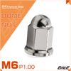 Titanium Bag Nut M6 P1.0 Flanged Dome Nut Silver