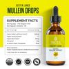 Mullein Drops for Lungs Cleanse - USDA Organic Mullein Leaf Extract w/ Turmeric