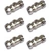 6 Pack Chrome Plated 15mm Full Bore Isolating Isolation Valve Heavy Pattern Compression Joint