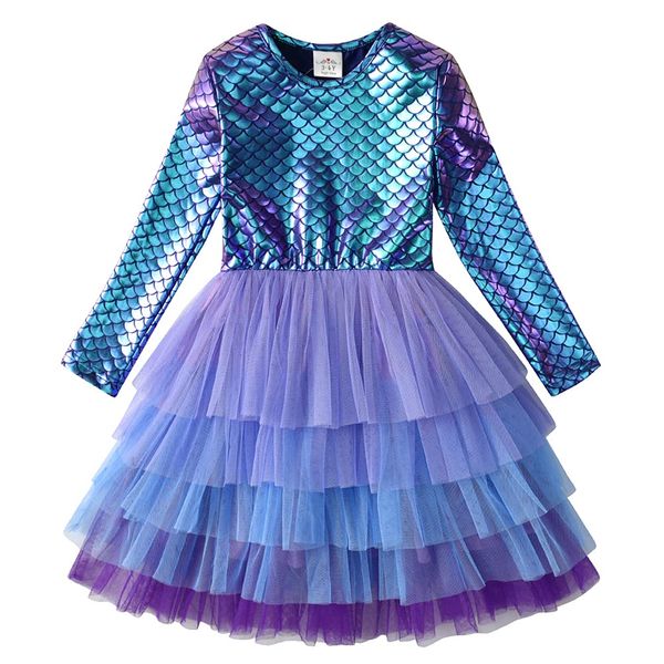 VIKITA Girls Dresses Mermaid Princess Tulle Party Wedding Dress LH4599 4-5 Years