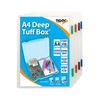 12 x A4 Deep Clear Tuff Storage Box Multi-Purpose Organiser Utility File