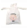 Flox Creative White Organic XS Drawstring Pouch I'm Ready to Roar