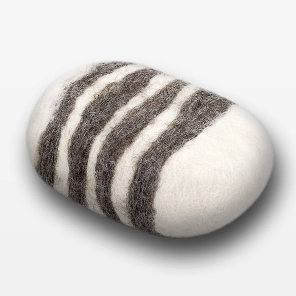 Fiat Luxe Felted Soap - Striped Lavender: White