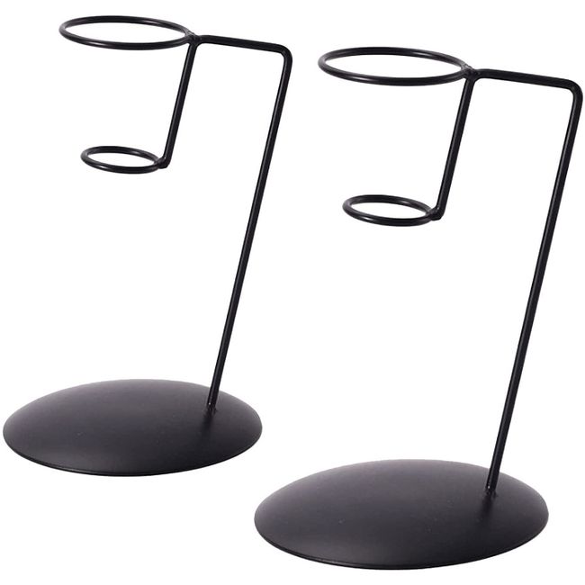 TJ's Shop Ice Cream Stand Holder Soft Cream Stand for Exhibition Set of 2 (Black 2)