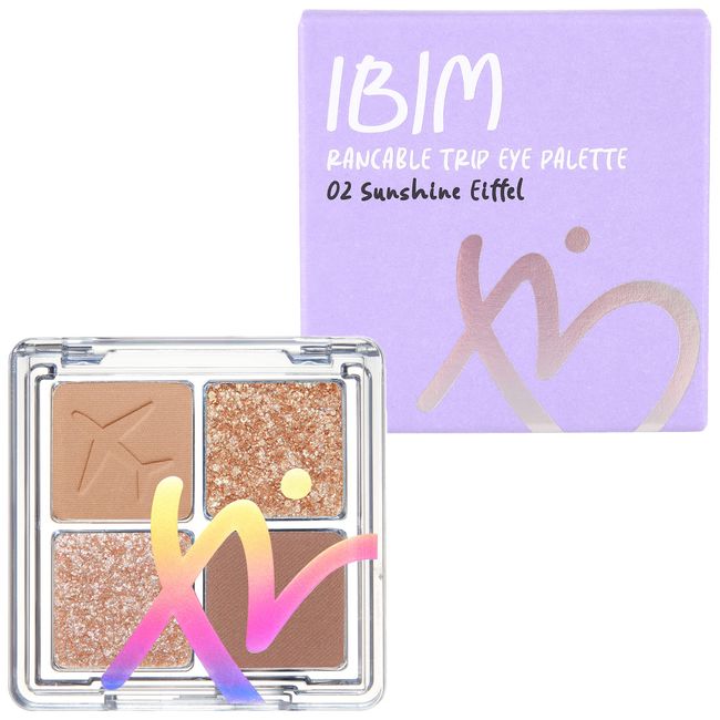 IBIM Eye Palette Eyeshadow Glitter Compact (02 Sunshine Eiffel)