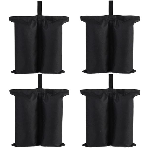 Dongawin gazebo Weights Bag Leg Weights for Pop up Canopy Tent, Patio Umbrella, Outdoor Furniture. (4small, Black)